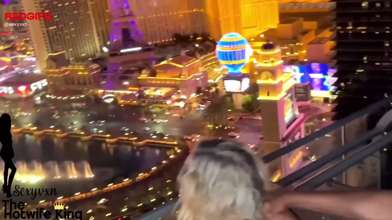 The Vegas strip is pretty at night from the balcony of the Cosmopolitan wouldn’t you agree