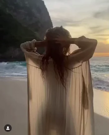 Julia Yaroshenko's Sheer Sunset Tease on Phuket Beach