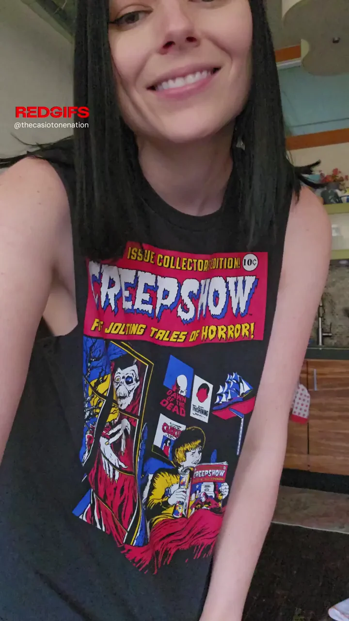 Petite Tease Slut in Creepshow Tank Top 😈👅
