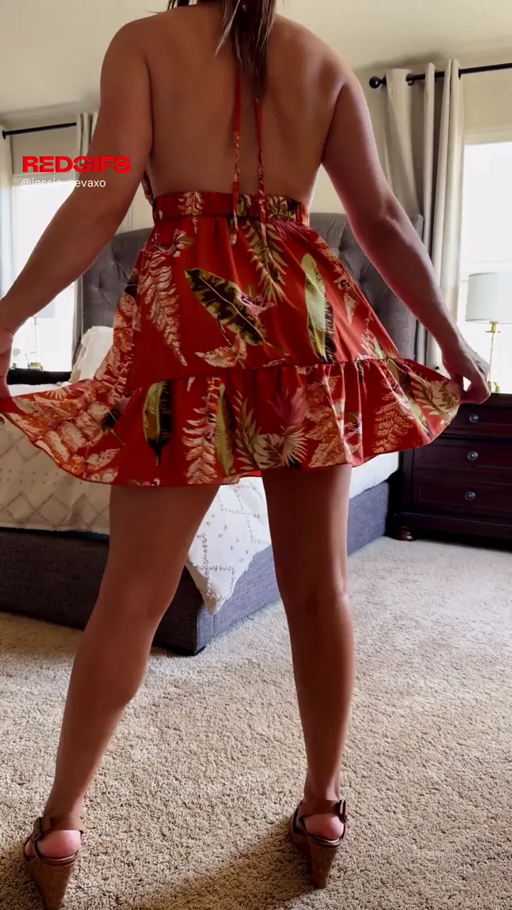I never wear panties under my dresses.
