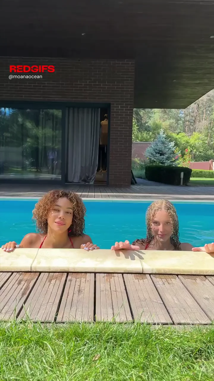 Euro Vacation Poolside Nude Tease