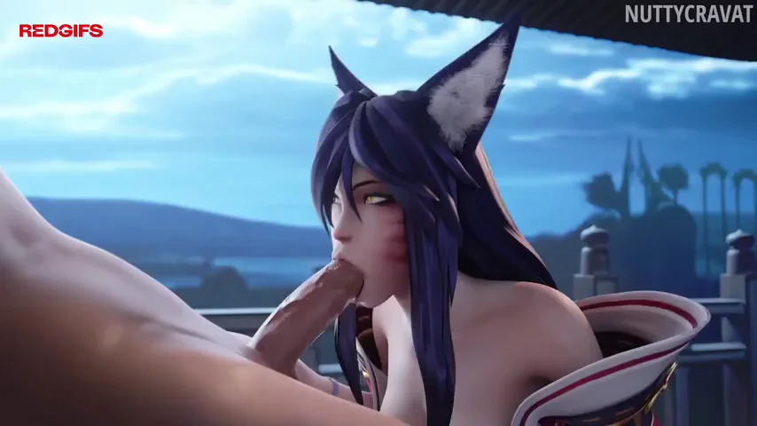 Ahri sucking cock (Nuttycravat)