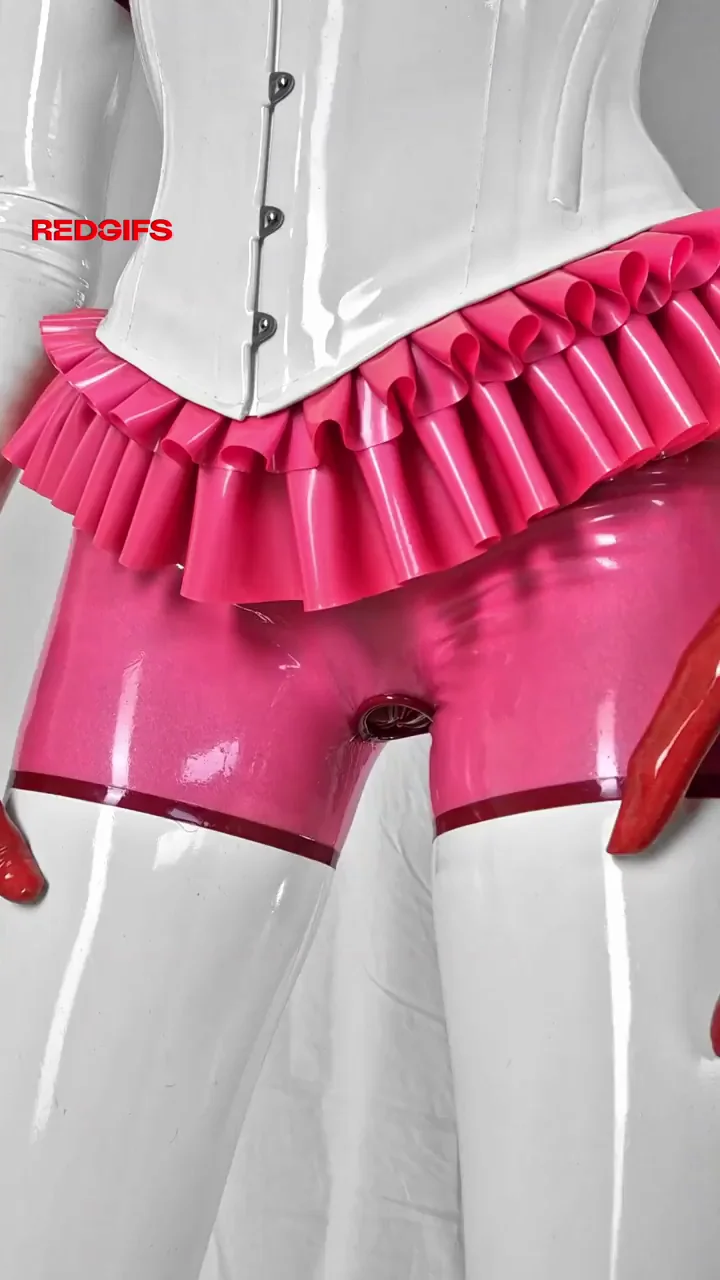 Latex-Obsessed Slut: Too Much Shiny Pink in Her Closet? 😈🍑