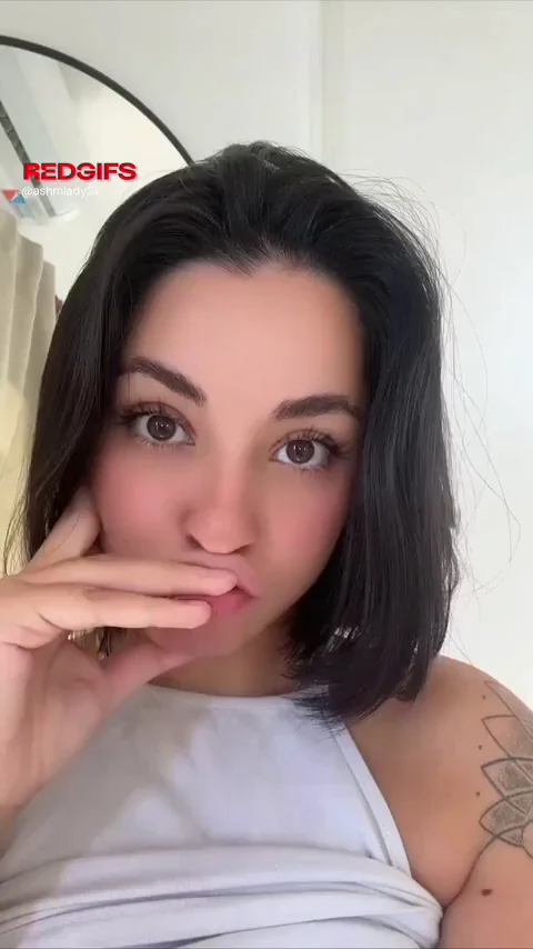 😈 Short-Haired Slut Teases Her Tiny Tits 💦