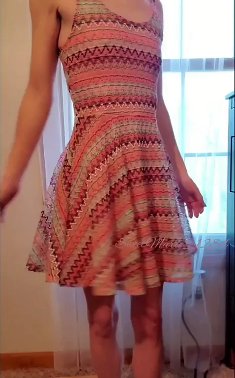 Sunday Funday Tease: Skinny Mom Wife in Tiny Tits Dress 😈👗