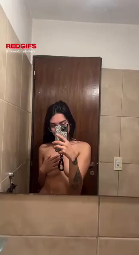 Naked Babe's Bathroom Tease: Tits, Ass & Dildo Vibes