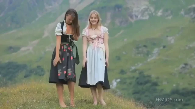 German Dirndl Babes Bare It All Outdoors 🍻🍑