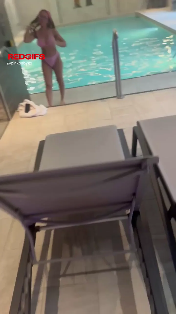 Forgot Bikini, Rocked Panties at Pool & Flashed My Huge Tits 😈💦