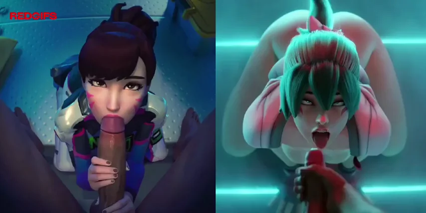 D.Va and Kiriko getting facials
