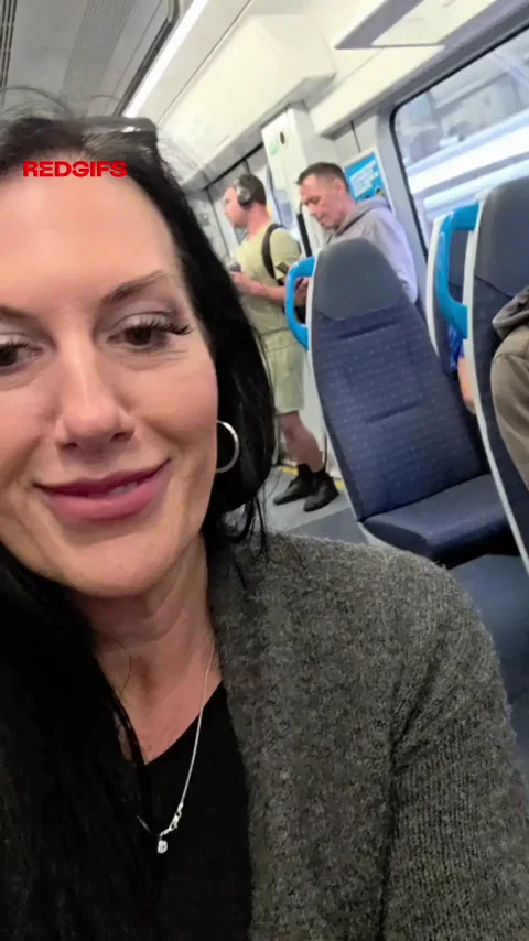 Flashing My Juicy Tits on the Train Ride