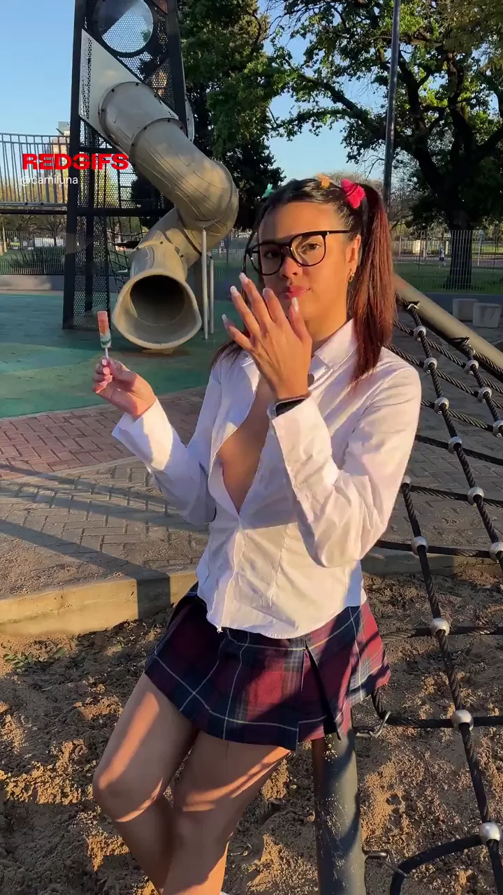 Park Slut's Schoolgirl Flash: Latina Tease Dares Playground Eyes