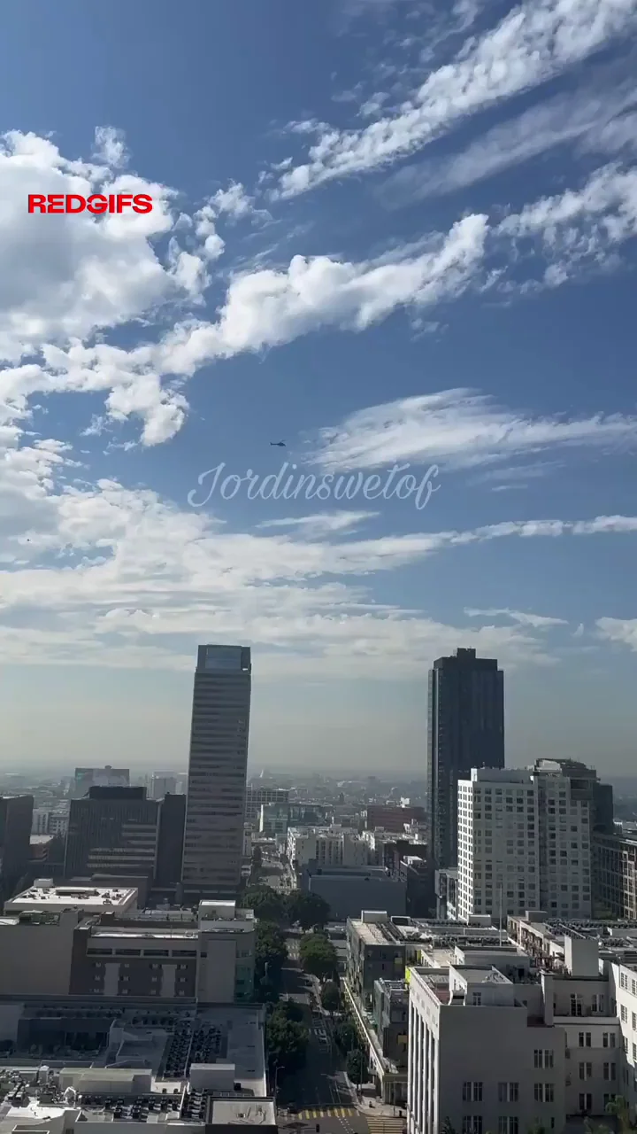 Flashing a police chopper in LA