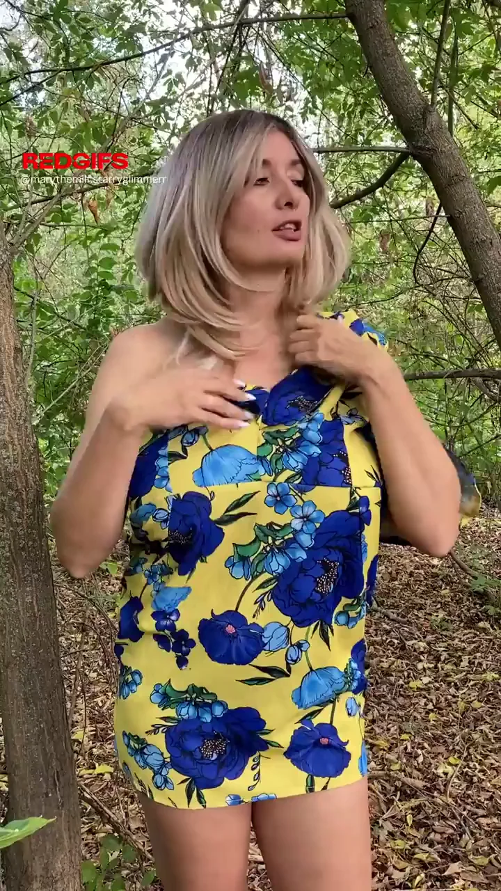 Horny Mommy Flashes Massive Tits in Woods 😈🍈🍈