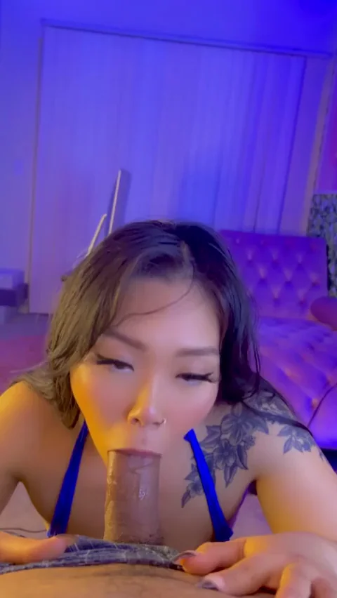 🍆 Thick Hard Cock Stretching My Sloppy Asian Mouth 😩💦