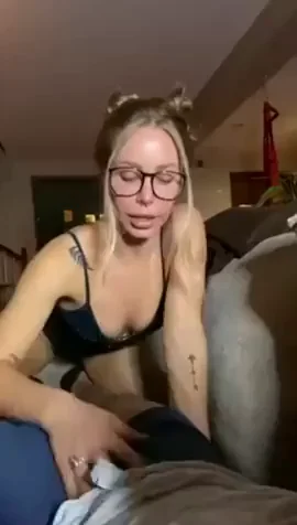 MILF Mom Sucks Son's Thick Cock Behind Dad's Back