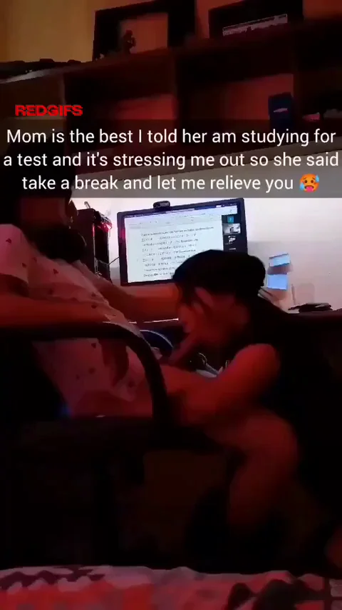 Mom relieves some stress during a study break