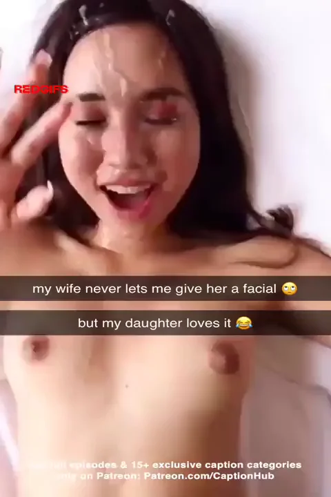 Daughter's Face Loves Daddy's Cum Better Than Mom's 😈💦