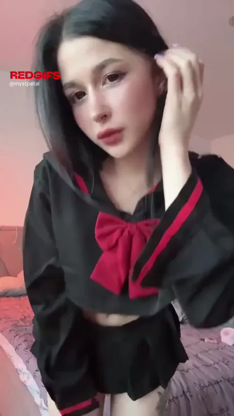 College Slut Rocks Naughty Sailor Uniform Tease