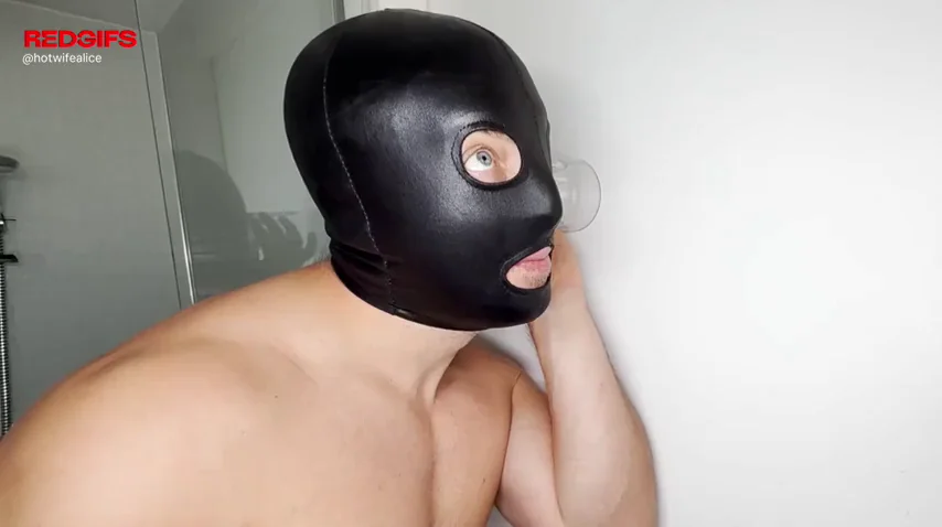 Blindfolded Cuck 😈 Imagines BBC Slut Wife Stroking Massive Black Cock 🍆💦