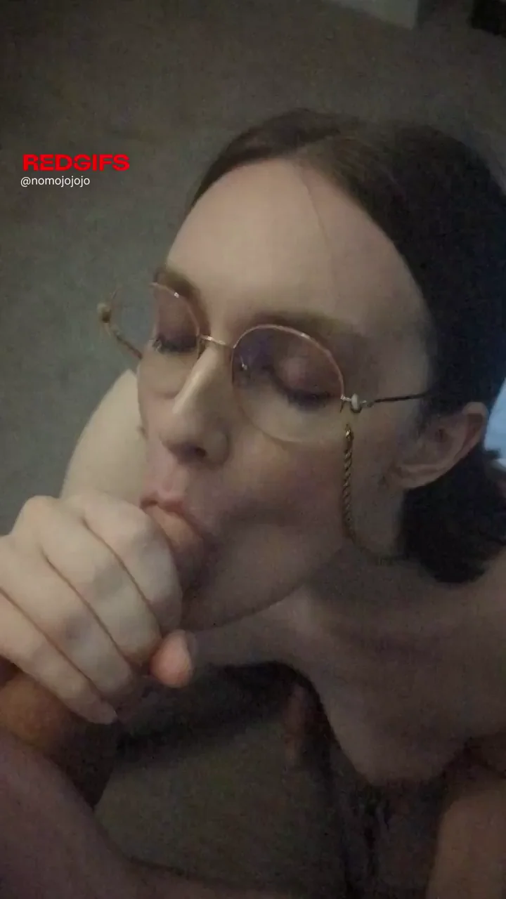 First time getting my glasses covered in cum~