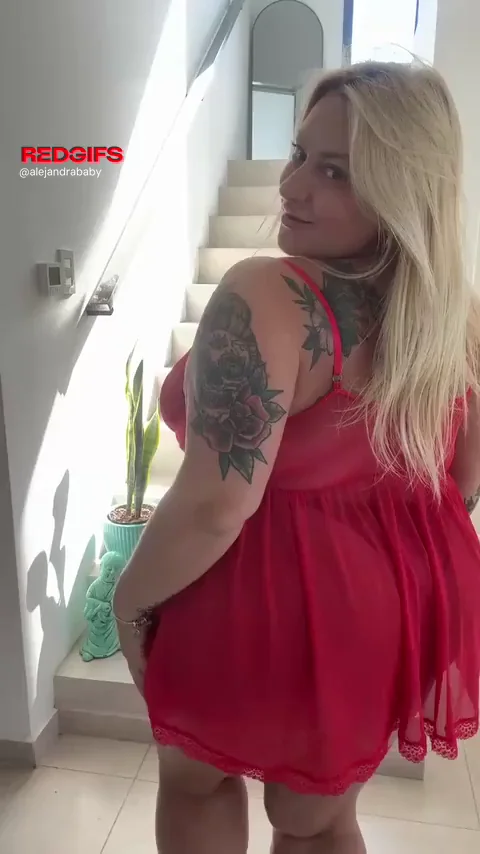 Heyyy BBW Babe in Red Lingerie Tease 😘🍑💦