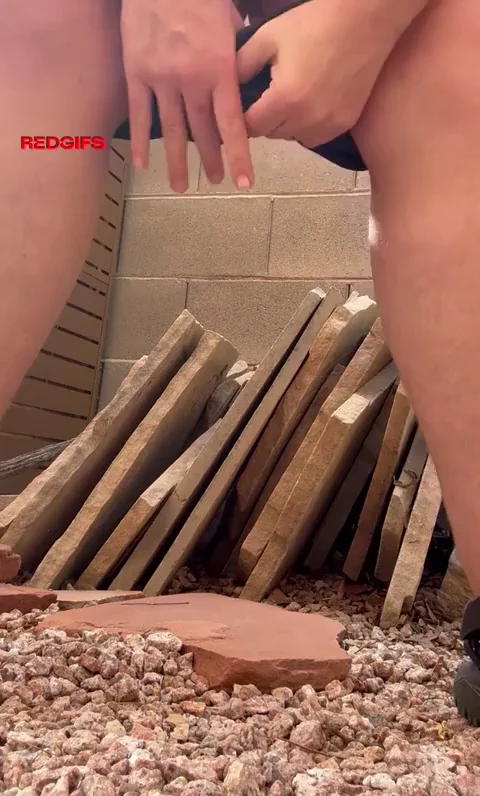 Wild Outdoor Piss Fountain: Hairy Slit Drenches the Dirt