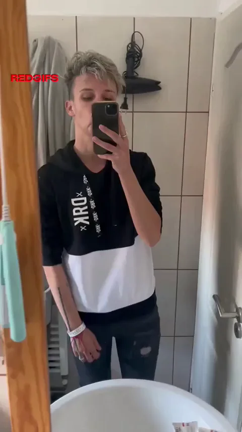 Tomboy Tease: Bathroom Strip & Ass Grab