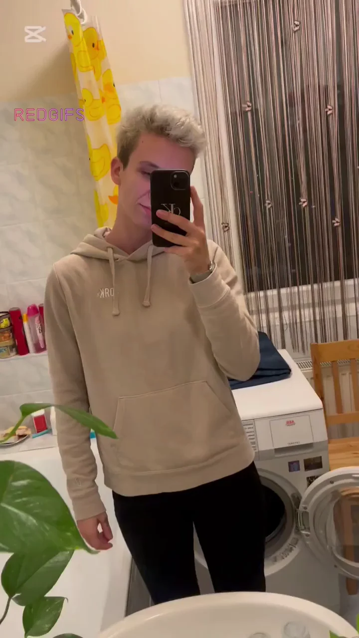 Twins' Naughty Jump Tease: Hoodie Off, Ass Out