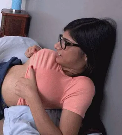 Mia Khalifa's Glasses Tease 🍑🔥