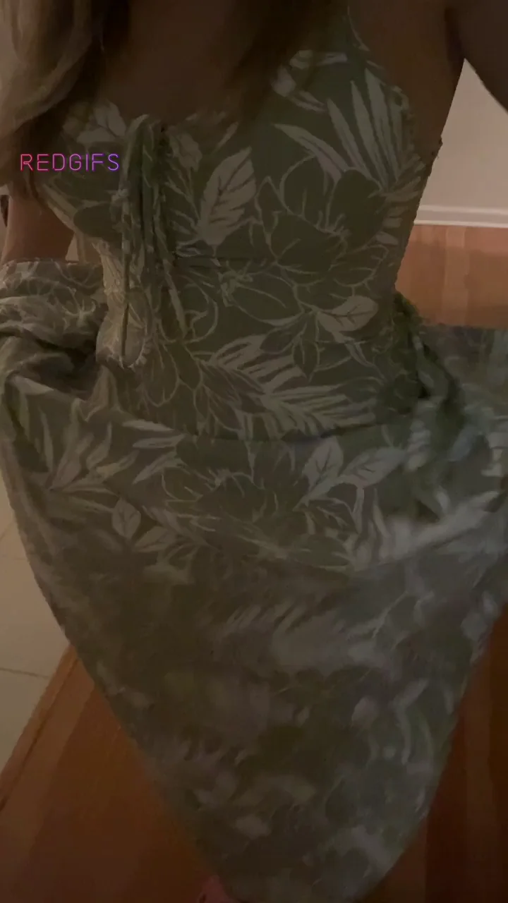 Showing him what I’ve been hiding under my dress…