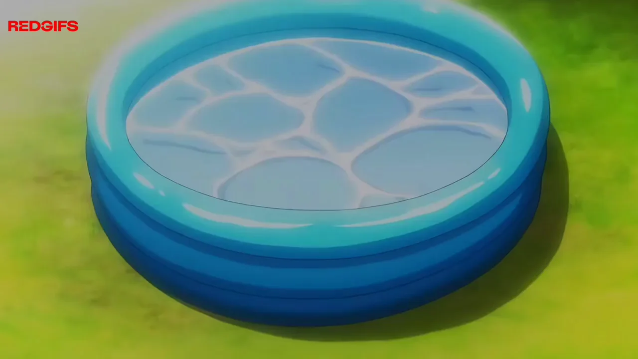 🍈 Busty Hentai Sis Teases Tits by the Pool 💦