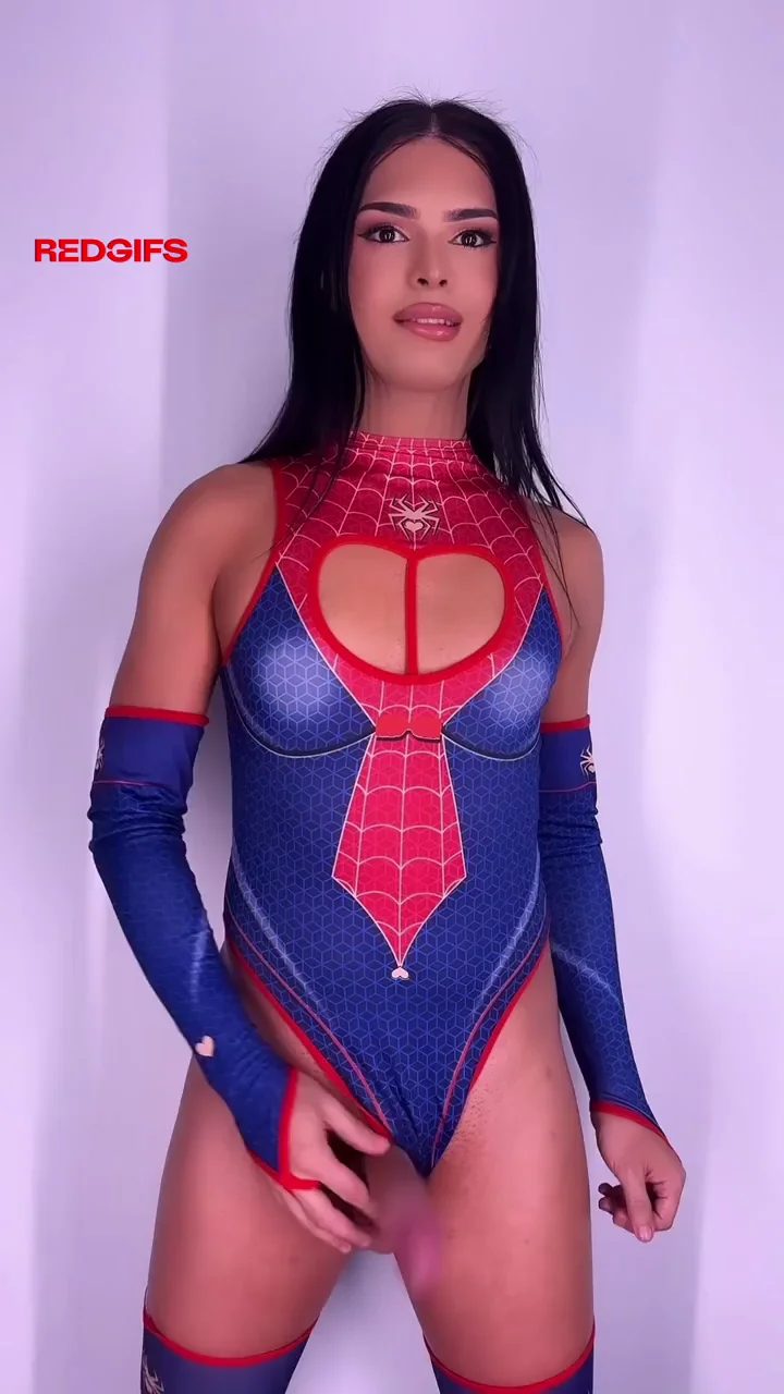 Spider-Gwen Trap Goes Balls-Deep Throat Tease 😈🕷️💦