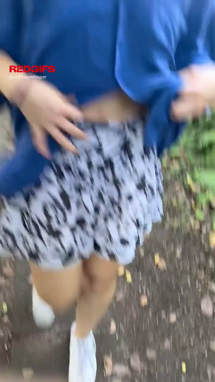 Petite Slut Flashes Perky Titties in Public Park Tease