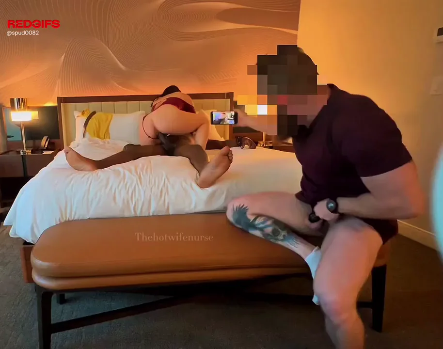 At the edge of the bed shaking his little cage. Right where good cucks belong