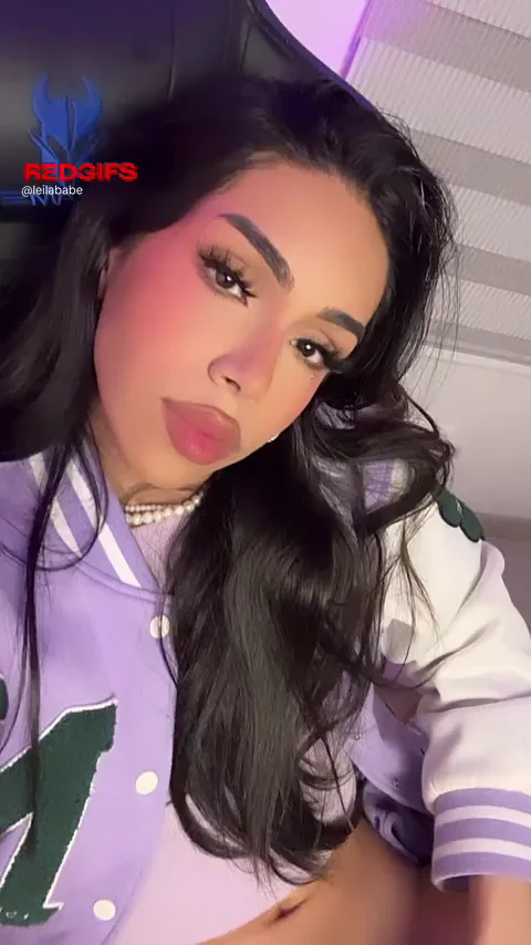 Petite TS Neighbor Teases with Massive Tits & Ass in Varsity Jacket 😏🍑💦