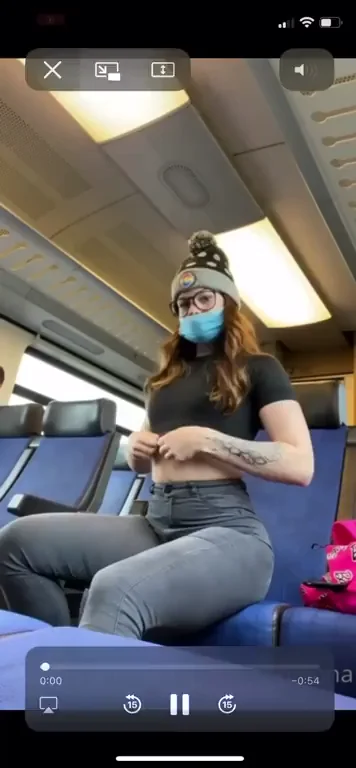 Having fun in the train