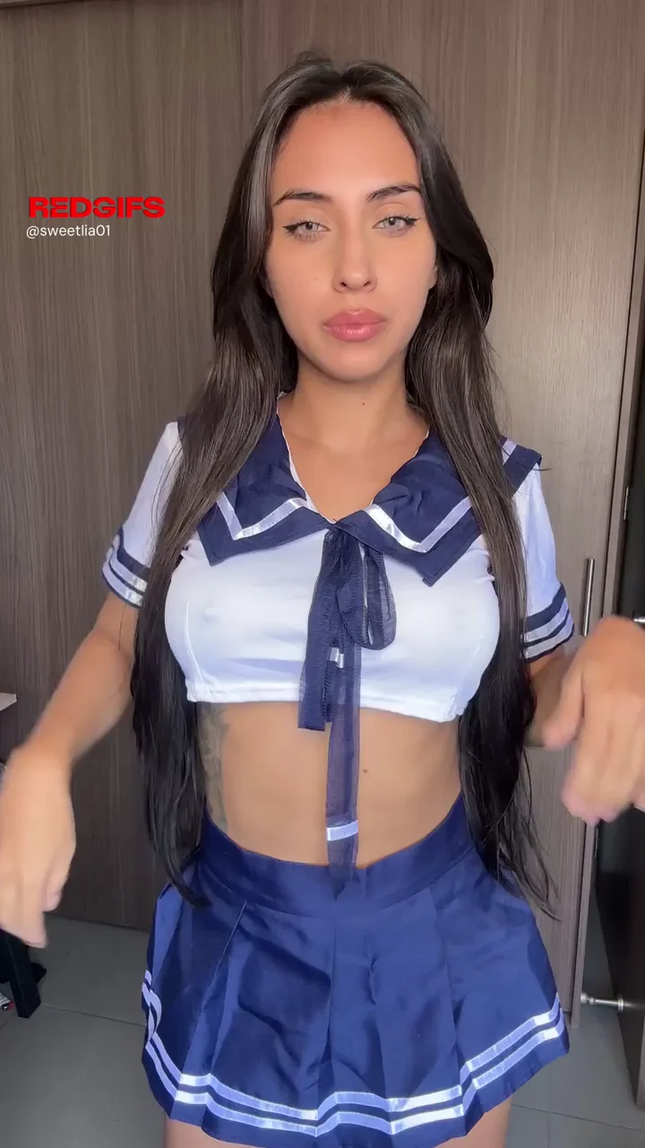Wild Sailor Wife Teases with Tongue and Tits