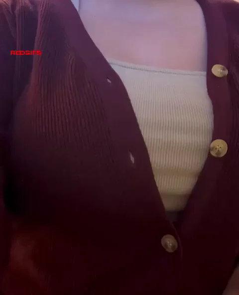 She’s showing off the goods for us