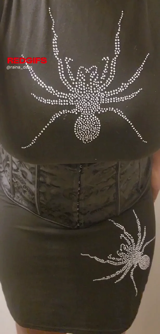 🔥 Corset Squeezin' My Massive Fake Tits Just Right? 🕷️💦