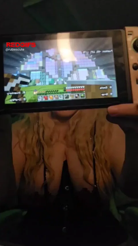 Just showing off my cool Minecraft build.. and my tits