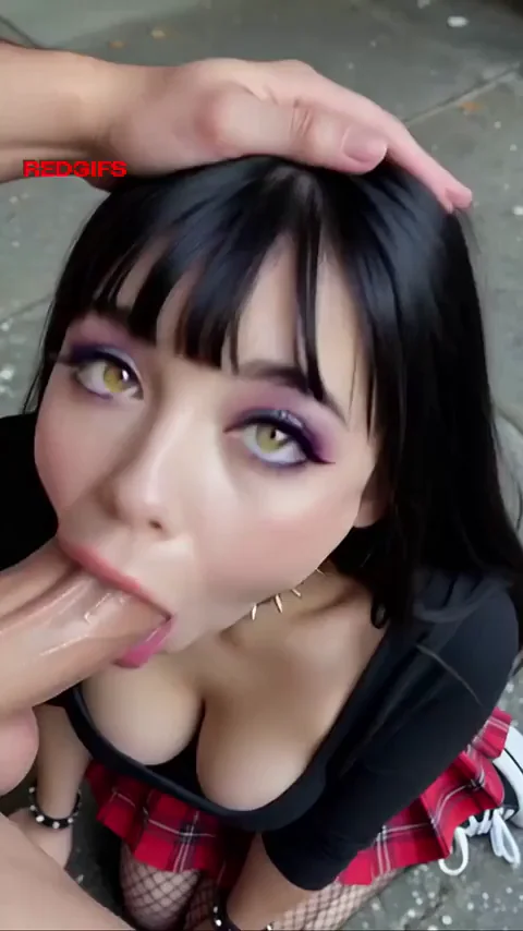 Goth Slut Earns Her Sticky Reward 💦👅