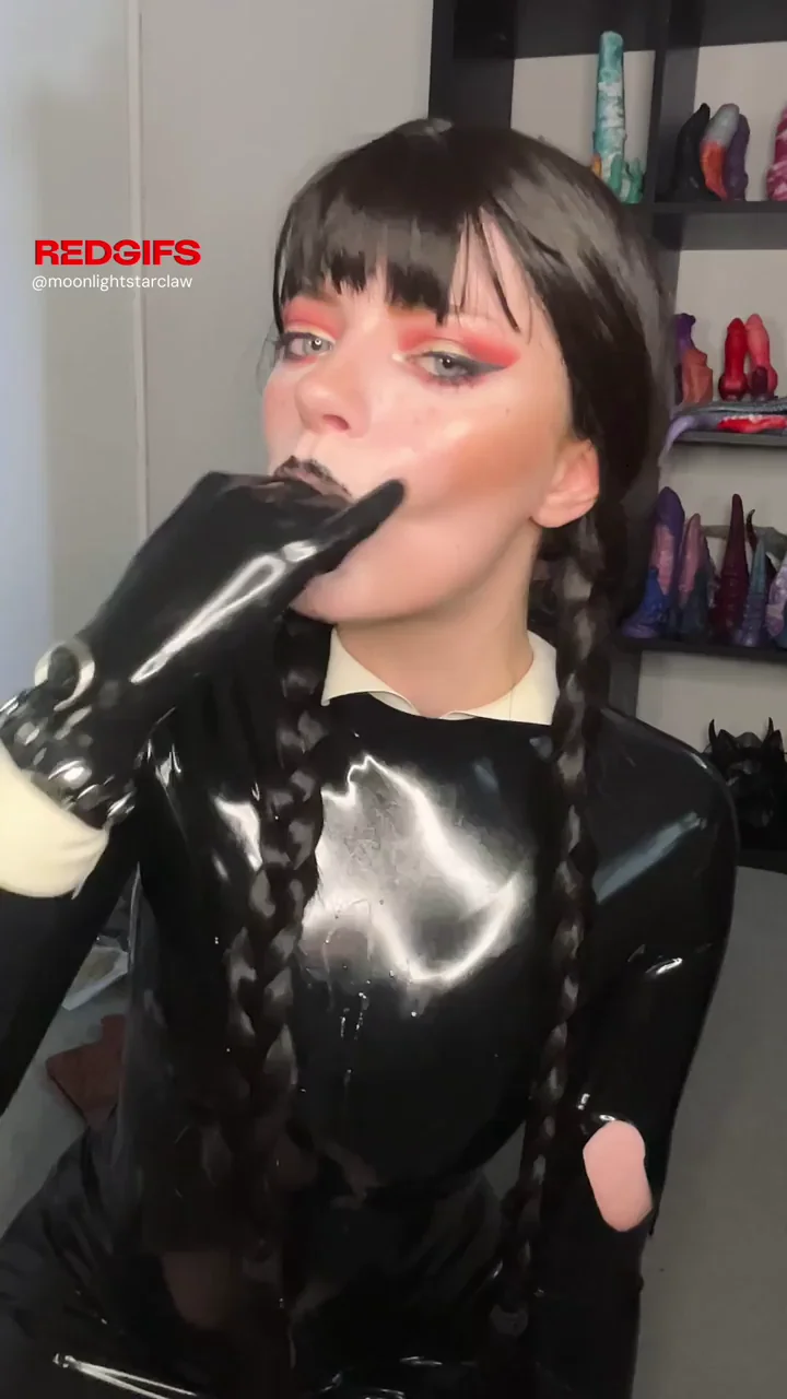 Crave My Long Sloppy Tongue & Spit? 👅💦 Latex Cosplay Tease