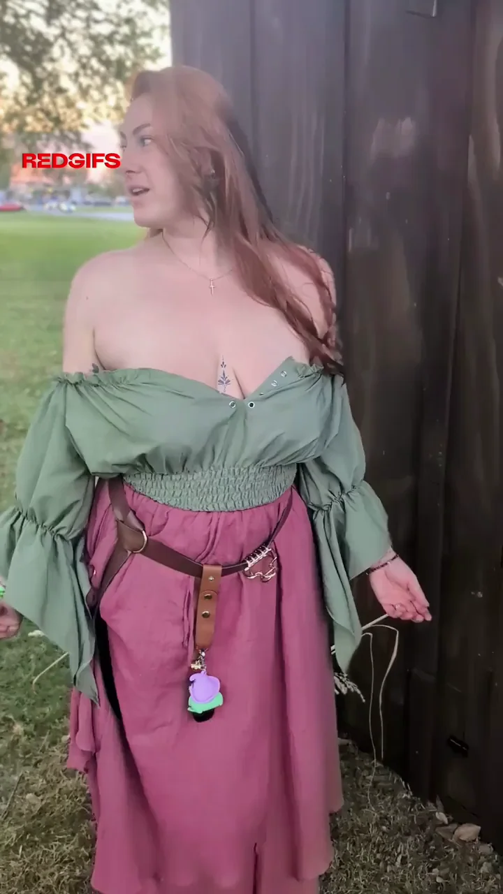 Bouncing out of my top at the Ren Faire