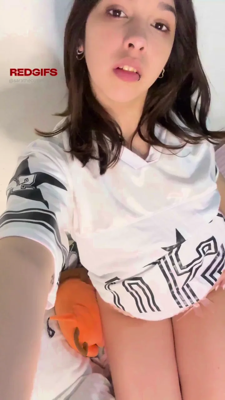 🍑 Lucky Teen Slut Teases in Tight Tee & Orange Thong 😈