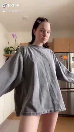 Causal nudity in the kitchen