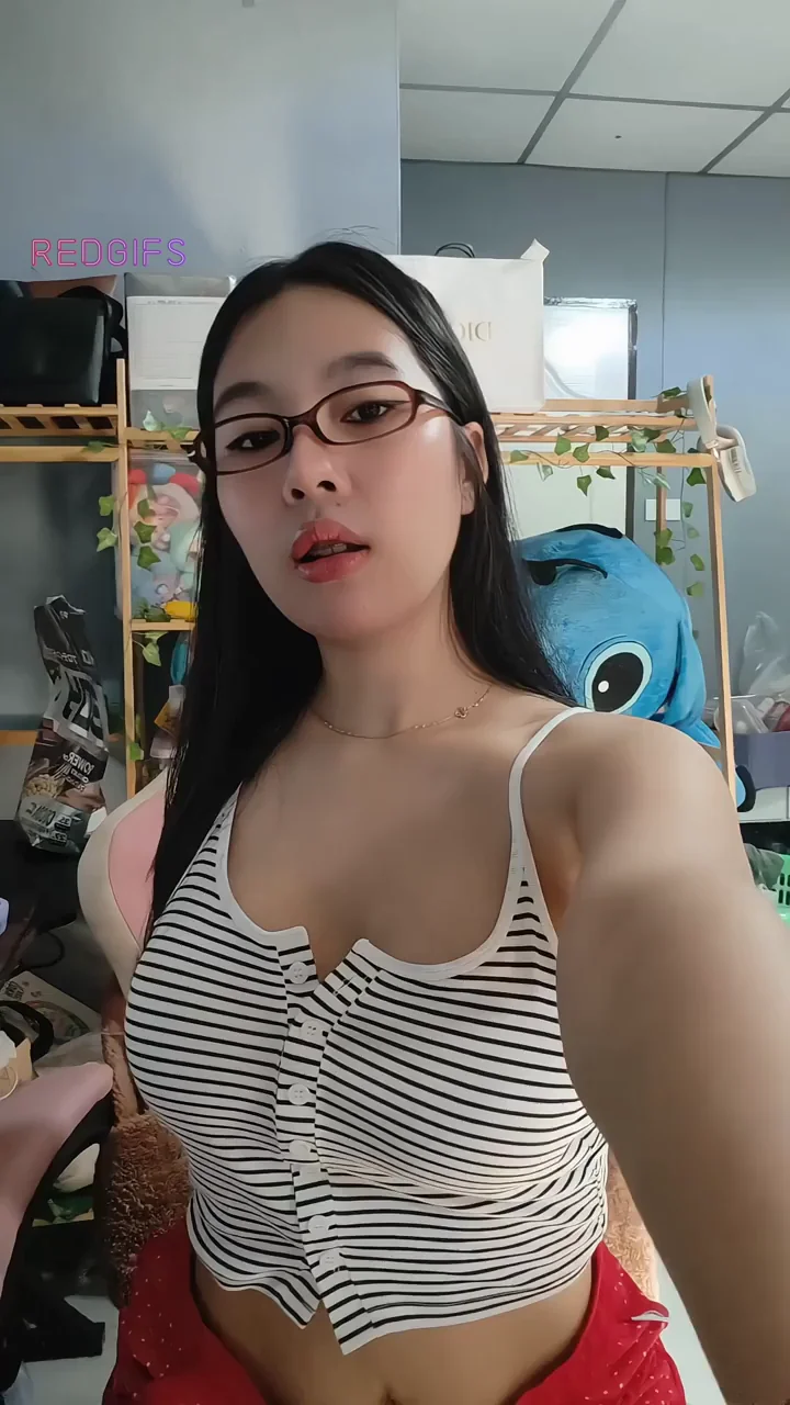 Busty Braceface Asian Tease: Glasses, Braces & Massive Tits Out!