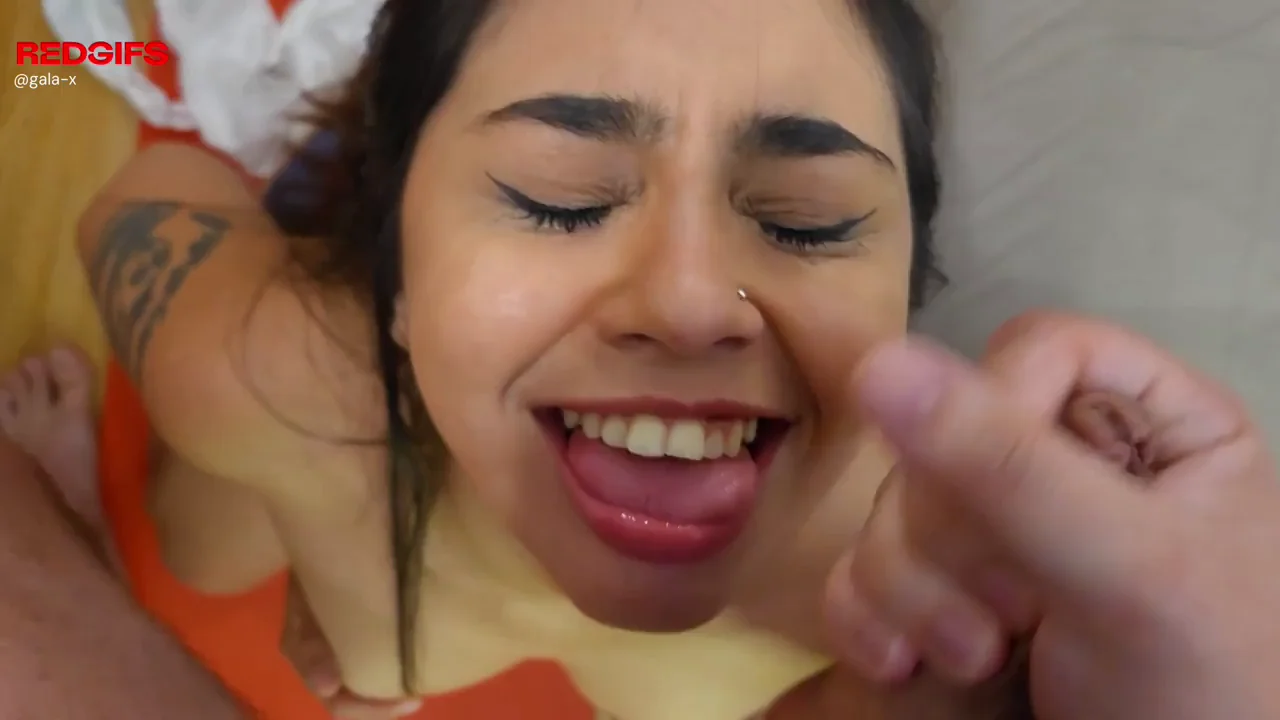 How happy it makes me when he bathes me all with his cum
