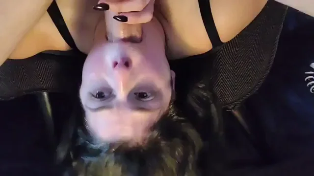 🔄 Upside-Down Facefuck: My Slutty Throat Gets Wrecked! (OC) 💦