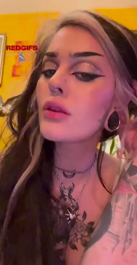 Goth MILF Domina's Big Tit Tease Challenge 😈💦