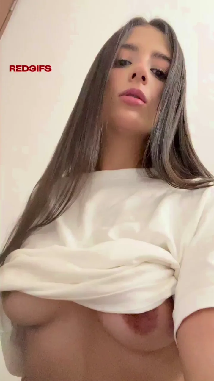 A charming storm in natural tits.